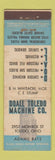 Matchbook Cover - Doall Toledo Machine Toledo OH feature WEAR