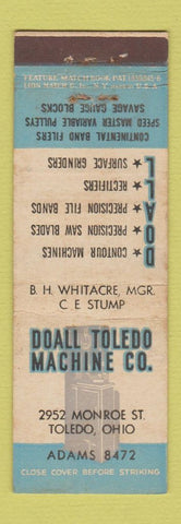 Matchbook Cover - Doall Toledo Machine Toledo OH feature WEAR