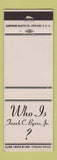 Matchbook Cover - Frank Byers Insurance Real Estate Cedar Rapids IA