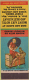 Matchbook Cover - Mount Airy Hotel Restaurant Allentown PA pinup