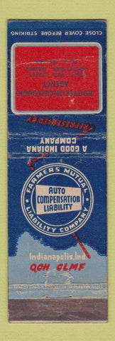 Matchbook Cover - Hoover McCullough Insurance Hagerstown IN WEAR
