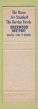 Matchbook Cover - Sherwood Agency Insurance Westport CT