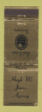Matchbook Cover - Hugh W Jones Insurance Lander Riverton WY WEAR