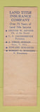 Matchbook Cover - Land Title Insurance St Louis MO