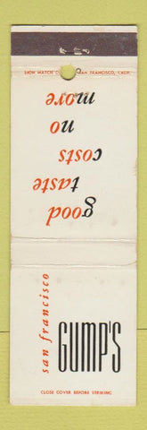 Matchbook Cover - Gump's Stores San Francisco CA