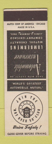 Matchbook Cover - Lumbermens Auto Insurance Chicago IL
