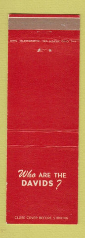 Matchbook Cover - Warren Roger David Insurance Racine WI