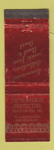 Matchbook Cover Commercial Collections 5th Avenue Protective New York City WEAR