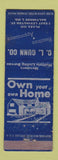 Matchbook Cover - CL Gunn Real Estate Baltimore MD WORN