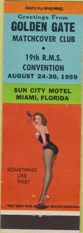 Matchbook Cover - Golden Gate Match Club Miami FL RMS Convention pinup