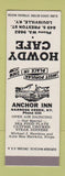 Matchbook Cover - Howdy Cafe Anchor Inn Harrods Creek KY Louisville SAMPLE