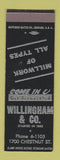 Matchbook Cover - Willingham and Company millwork SAMPLE