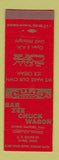 Matchbook Cover - Bar Zee Chuck Wagon Clyde OH SAMPLE