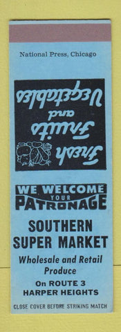 Matchbook Cover - Southern Super Market Harper Heights WV? SAMPLE