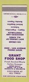 Matchbook Cover - Grant Food Shop SAMPLE