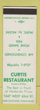 Matchbook Cover - Curtis Restaurant Chicago? SAMPLE