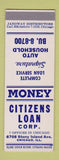 Matchbook Cover - Citizens Loan Corp Chicago IL SAMPLE