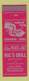 Matchbook Cover - Rol's Grill Bloomington IN SAMPLE