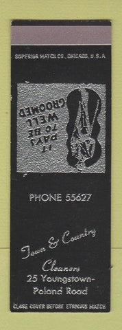 Matchbook Cover - Town and Country Cleaners Youngstown? OH SAMPLE