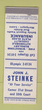 Matchbook Cover - John Steinke Insurance SAMPLE