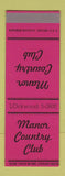 Matchbook Cover - Manor Country Club SAMPLE
