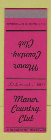 Matchbook Cover - Manor Country Club SAMPLE
