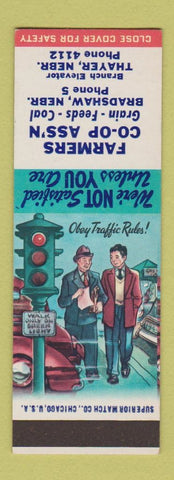 Matchbook Cover - Farmers COOP Association Thayer NE low phone # feed SAMPLE