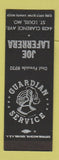 Matchbook Cover - Joe Laferrera St Louis MO Guardian Service SAMPLE