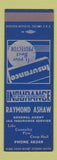 Matchbook Cover - Raymond Ashaw Insurance  SAMPLE