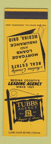 Matchbook Cover - Tubbs Insurance Real Estate Medina OH SAMPLE