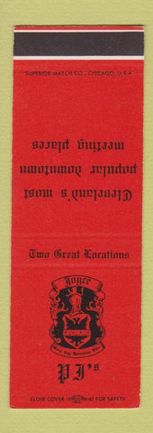 Matchbook Cover - PJ's Cleveland OH SAMPLE