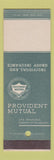 Matchbook Cover - Provident Mutual Life Insurance SAMPLE