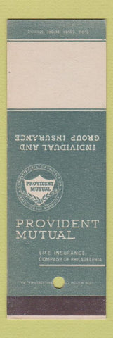 Matchbook Cover - Provident Mutual Life Insurance SAMPLE