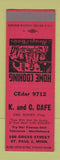 Matchbook Cover - K and C Cafe St Paul MN Geo Koury SAMPLE