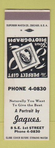 Matchbook Cover - Jaques Photography SAMPLE