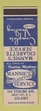 Matchbook Cover - Mannie's Cigarette Service Jersey City NJ vending SAMPLE