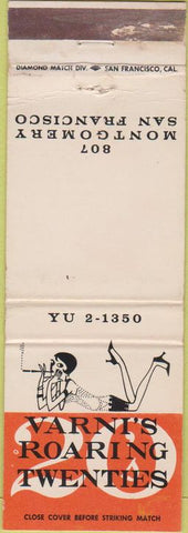 Matchbook Cover - Varni's Roaring 20's San Francisco CA flapper girlie WEAR