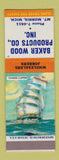Matchbook Cover - Baker Wood Products Mount Morris MI SAMPLE