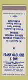Matchbook Cover - Frank Gaglione and Son Buffalo NY fruit SAMPLE