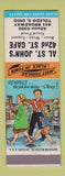 Matchbook Cover - Al St John's 42nd ST Cafe Toledo OH WORN SAMPLE