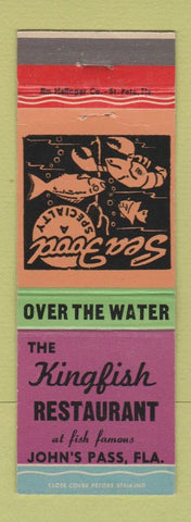 Matchbook Cover - Kingfish Restaurant John's Pass FL