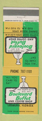 Matchbook Cover - Boulevard Buffet Leesburg FL WEAR