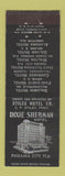Matchbook Cover - Dixie Sherman Hotel Panama City FL