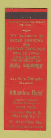 Matchbook Cover - Alhambra Hotel St Augustine FL