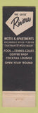 Matchbook Cover - Riviera Hallandale Beach FL