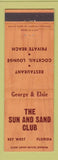 Matchbook Cover - Sun and San Club Key West FL