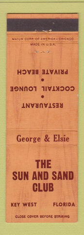 Matchbook Cover - Sun and San Club Key West FL