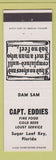 Matchbook Cover - Captain Eddies Restaurant Sugar Loaf Key FL