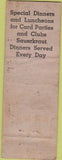 Matchbook Cover - Miller's Steak House Pittsburgh PA WORN