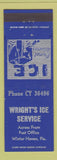 Matchbook Cover - Wright's Ice Service Winter Haven FL